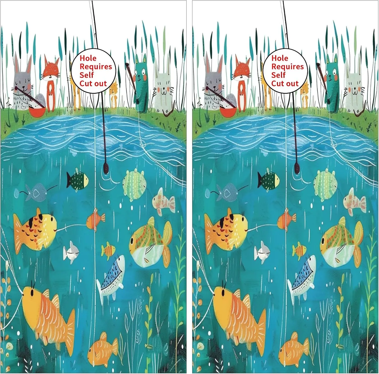 Cornhole Board Skins Transform Your Cornhole Boards with Vibrant Skins Covers Decals and Graphics Elevate Your Outdoor Space with Personalized Style Cornhole Cover Set of 2 Fish