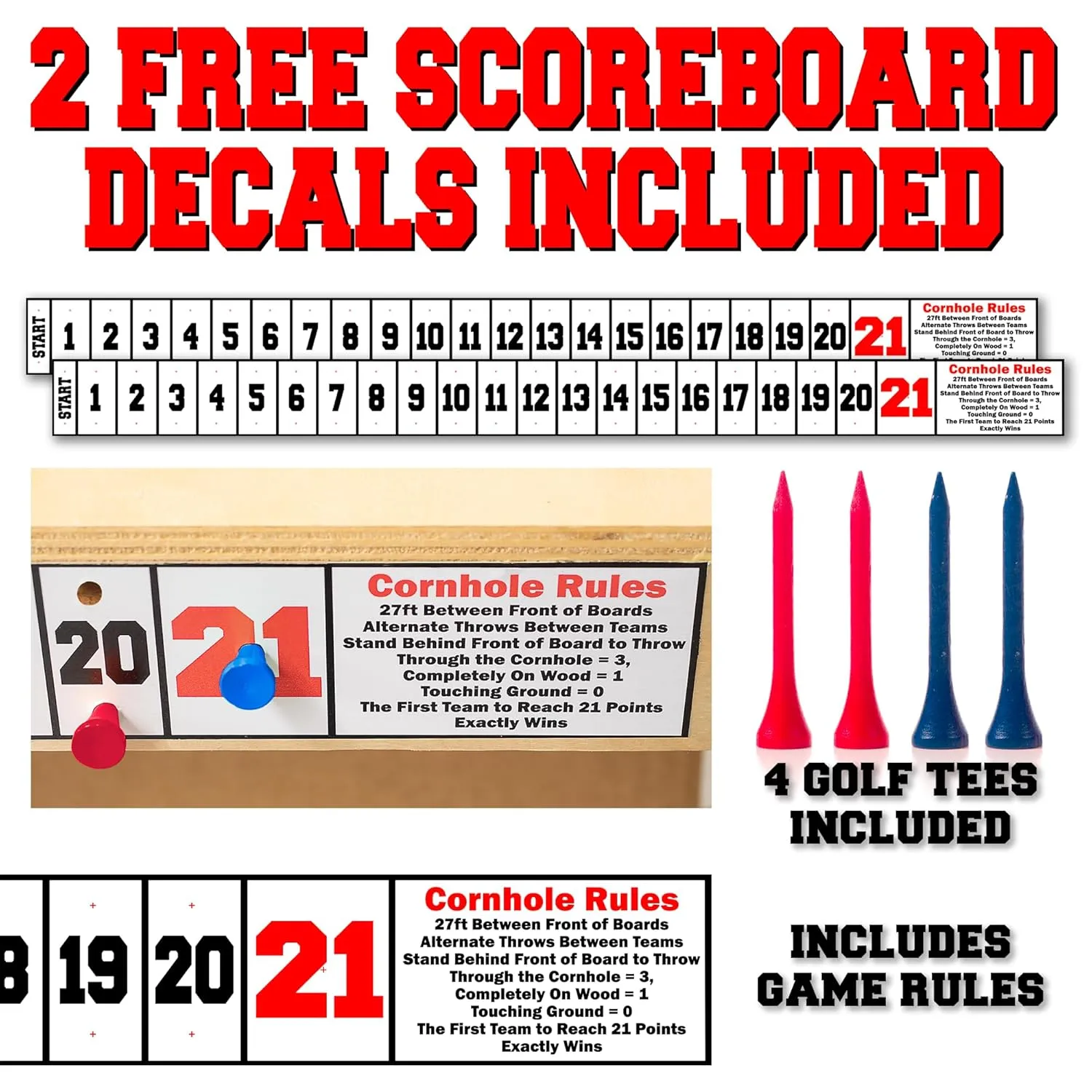 Cornhole Board Wraps and Decal for Boards Set of 2 Skins Professional Vinyl Covers Sticker- Game On Chalkboard Drinking Game Friends Family Reunion Cornhole Decal for Boards Covers Sticker Vinyl Wraps