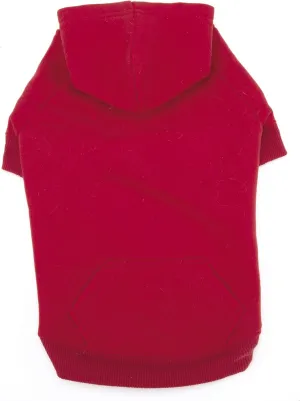 Cotton Basic Dog Hoodie, Medium, 16-Inch, Red