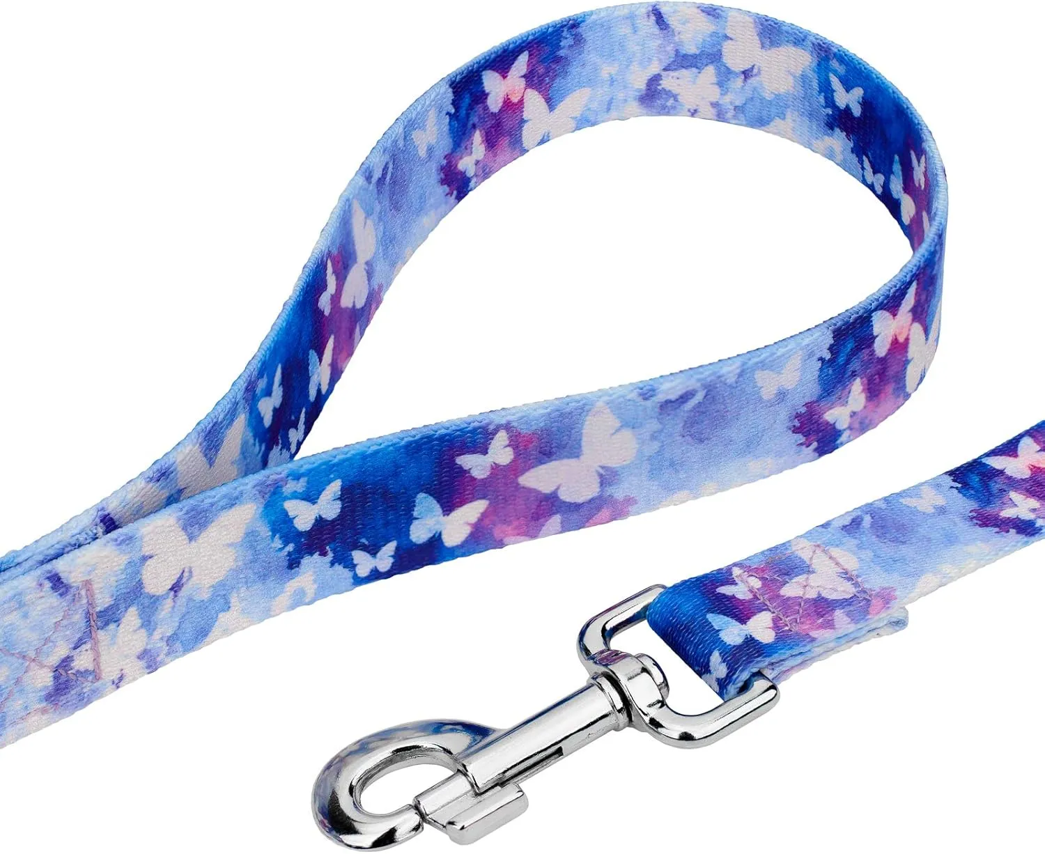 Country Brook Petz - Watercolor Butterflies Martingale Dog Collar and Leash - Critter Corner Collection Featuring Creature Themed Designs (1 inch, Extra Large)