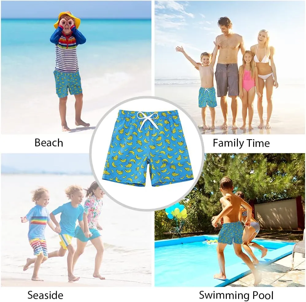 Cozople 7-16T Teen Boys Swim Trunks Quick Dry UPF 50  Swimwear Bathing Suit for Big Boys Beach Swim Boards Shorts