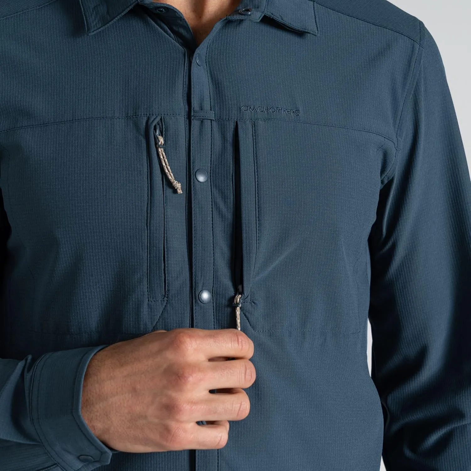 Craghoppers Mens Insect Shield Long Sleeve Pro Shirt V for Travel, Hiking and Outdoors