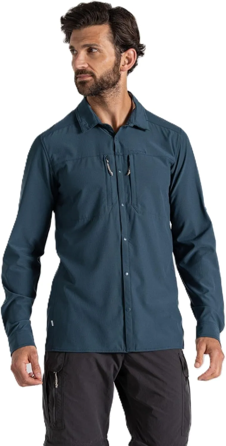 Craghoppers Mens Insect Shield Long Sleeve Pro Shirt V for Travel, Hiking and Outdoors