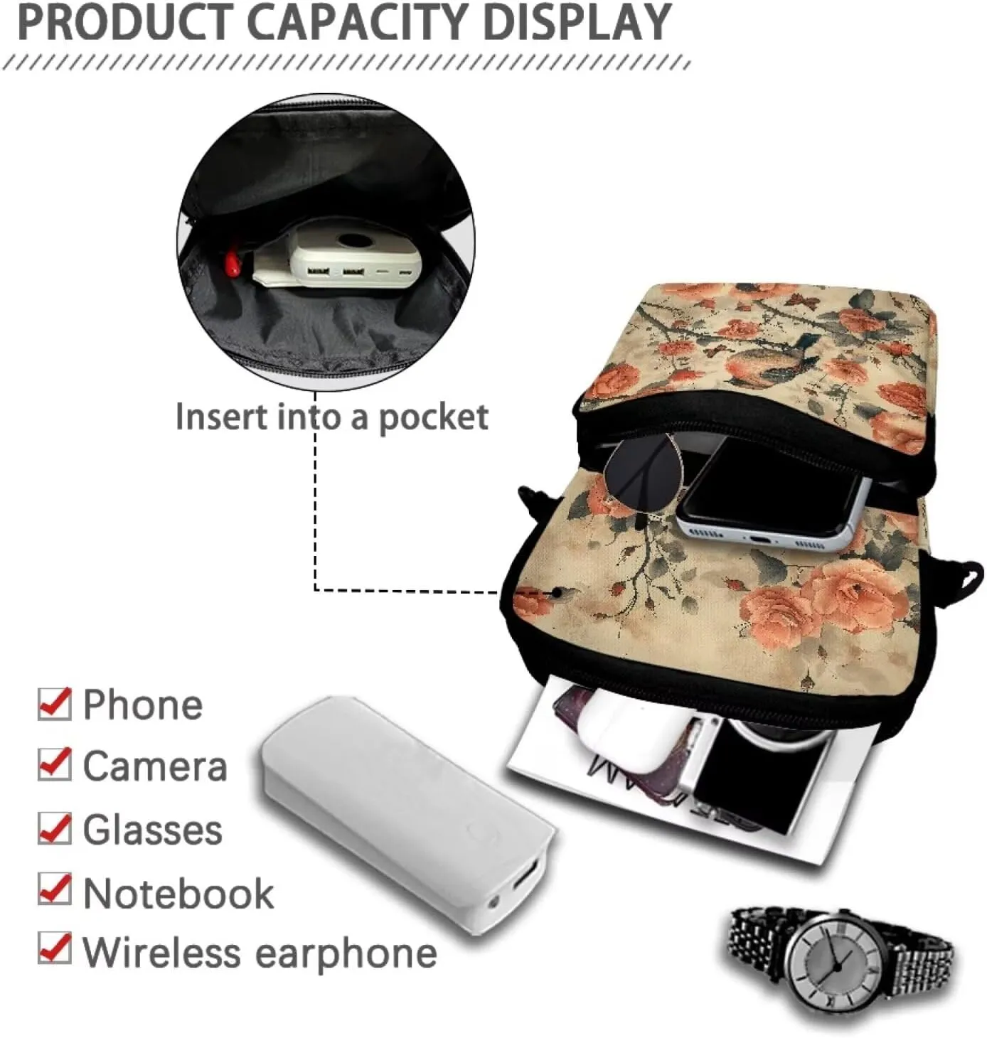 Crossbody Bag Shoulder Bags Purses Cell Phone Case Waist Pouch for Women Girls Boys