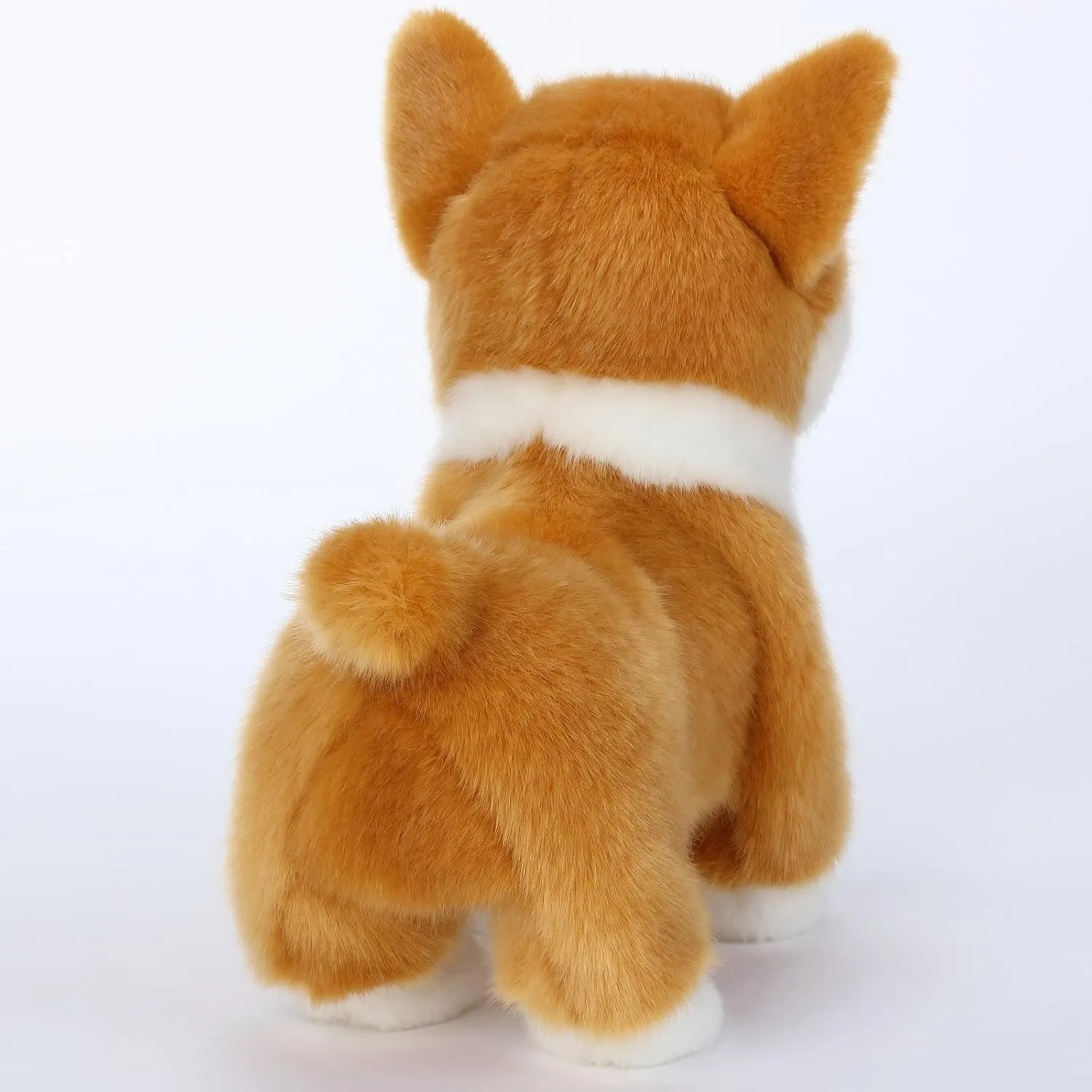 CU-MATE Interactive Plush Corgi Dog, Companion Robot Dog Pets,Handmade Weighted Stuffed Animals,Electronic Walking Toy with Barking,Tail Wagging,Talking,