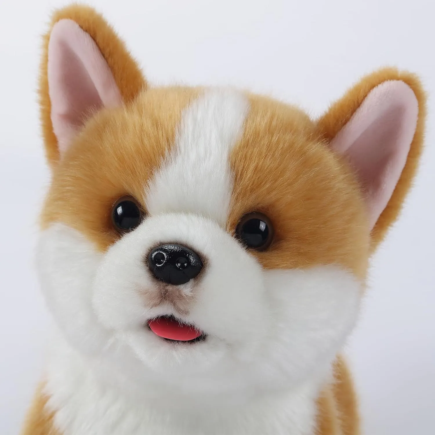 CU-MATE Interactive Plush Corgi Dog, Companion Robot Dog Pets,Handmade Weighted Stuffed Animals,Electronic Walking Toy with Barking,Tail Wagging,Talking,