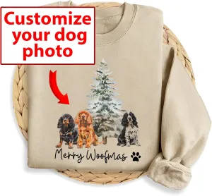 Custom Dog or Cat Christmas Sweatshirt - Create Your Own Ugly Christmas Sweater with Pet Photo - Personalized Holiday Apparel - Custom Photo Sweatshirt for Dogs, Cats, and Pet Lovers color 2