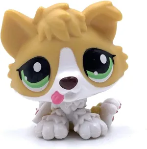 Custom-Made Baby Pet Shop Toy Collie Puppy Mini Bobble Head Dog Animal Figure 1 Inch