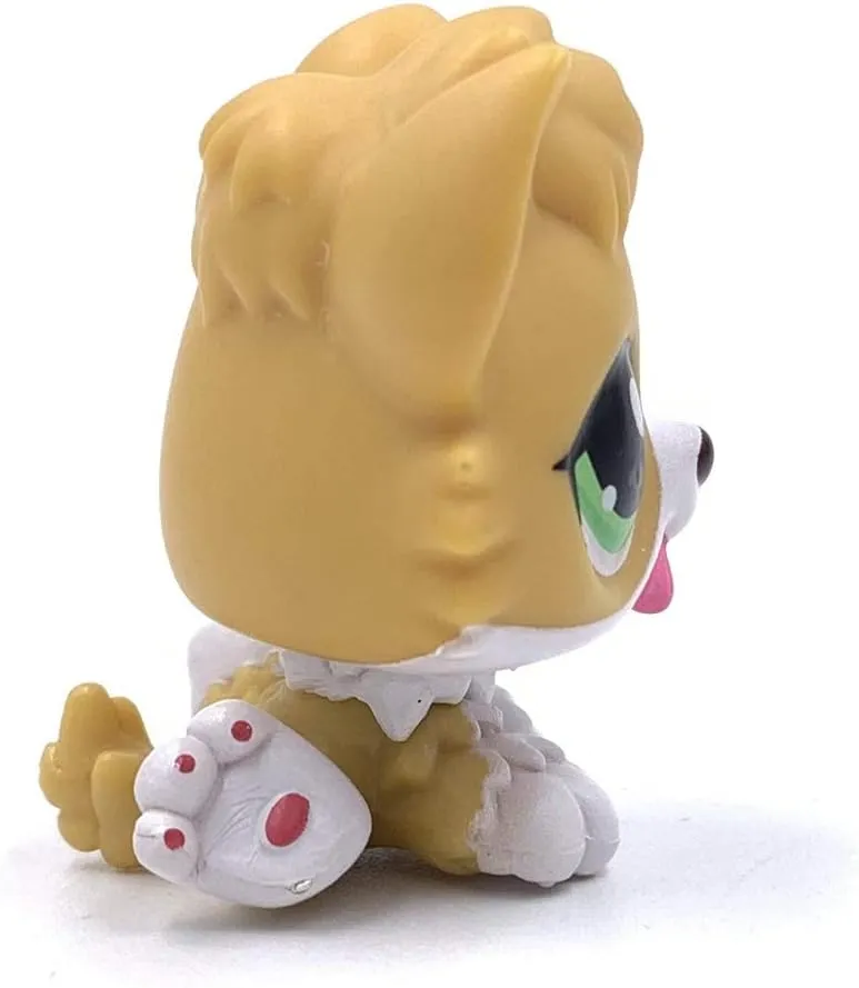 Custom-Made Baby Pet Shop Toy Collie Puppy Mini Bobble Head Dog Animal Figure 1 Inch