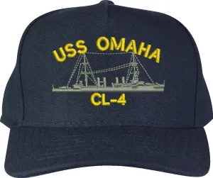 Custom Omaha (CL) Class Light Cruiser Ship Cap Blue