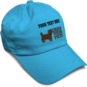 Custom Soft Baseball Cap Cairn Terrier Mom Embroidery Dogs Dog Twill Cotton Mom Dad Hats for Men & Women