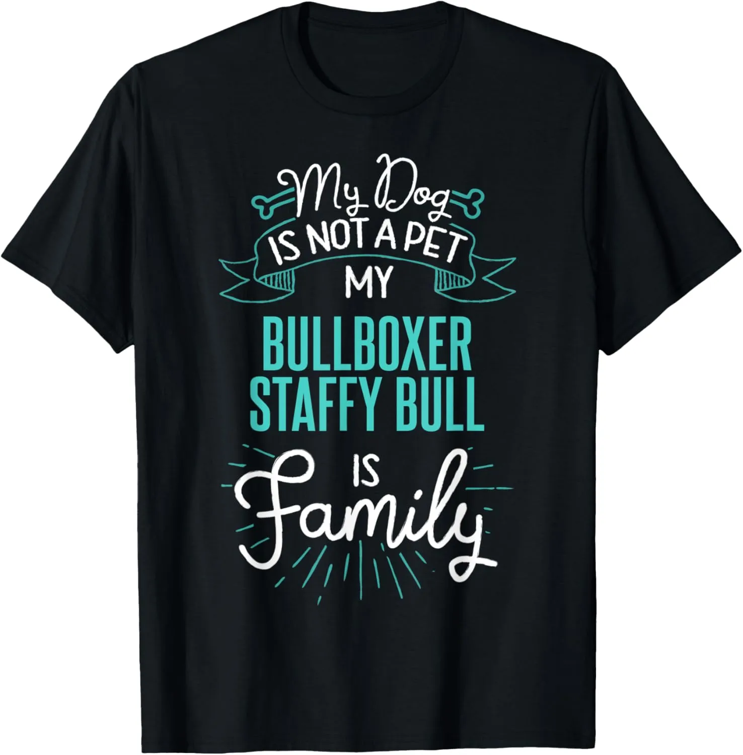 Cute Bullboxer Staffy Bull Shirt Family Dog Gift for Women M T-Shirt