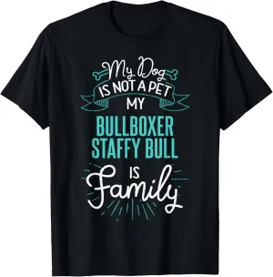 Cute Bullboxer Staffy Bull Shirt Family Dog Gift for Women M T-Shirt