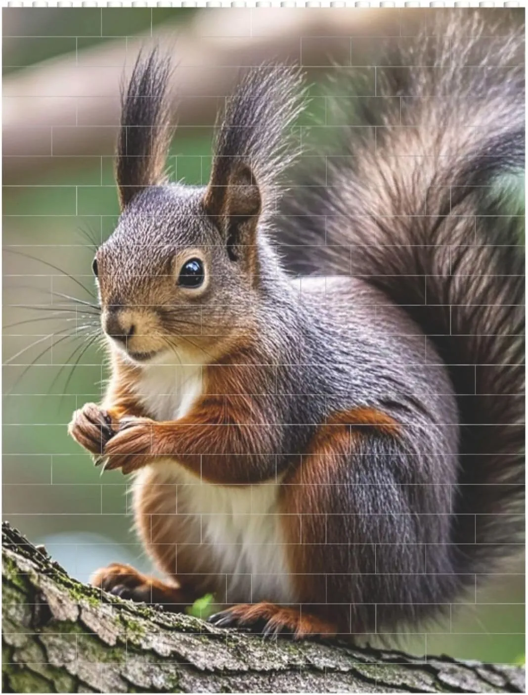 Cute Squirrel Building Block Puzzle Personalized Building Bricks for Adults Square Shaped Block Puzzle Building Valentine's Day Gifts for Home Decor Brick Puzzle