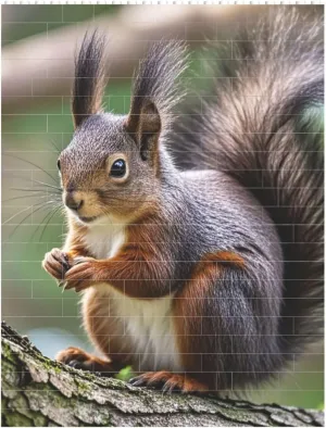 Cute Squirrel Building Block Puzzle Personalized Building Bricks for Adults Square Shaped Block Puzzle Building Valentine's Day Gifts for Home Decor Brick Puzzle