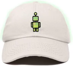 DALIX Robot Embroidered Glow in The Dark Hat Dad Hat Cotton Baseball Cap