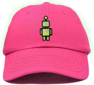 DALIX Robot Embroidered Glow in The Dark Hat Dad Hat Cotton Baseball Cap