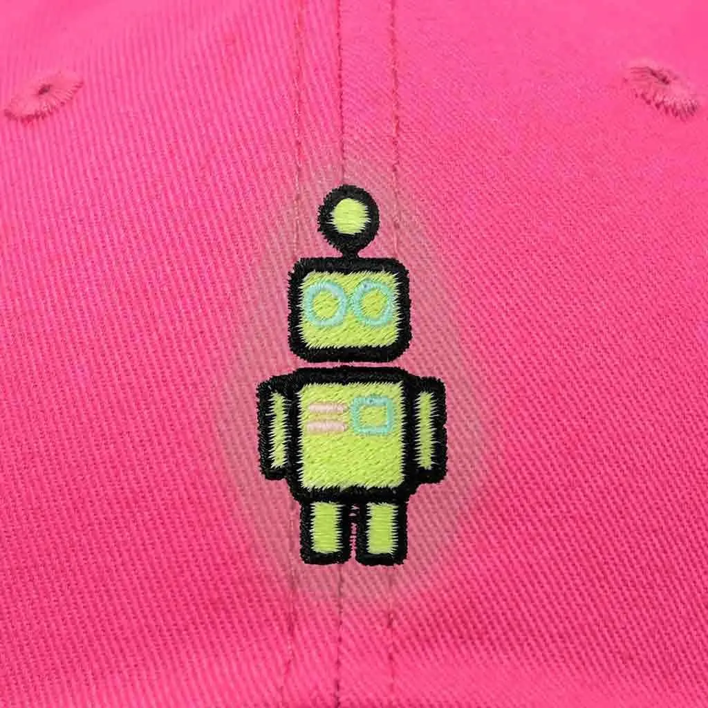 DALIX Robot Embroidered Glow in The Dark Hat Dad Hat Cotton Baseball Cap