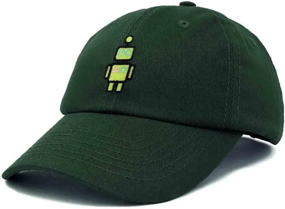DALIX Robot Embroidered Glow in The Dark Hat Dad Hat Cotton Baseball Cap