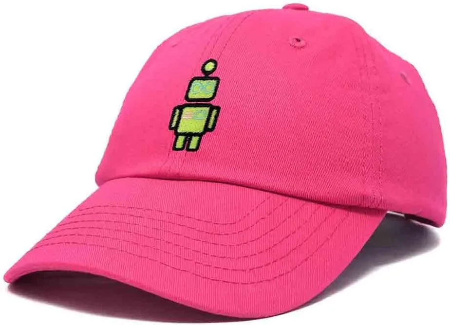 DALIX Robot Embroidered Glow in The Dark Hat Dad Hat Cotton Baseball Cap
