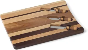 Dansk Signy Cheese Board and Knives, 2.30 LB, Brown