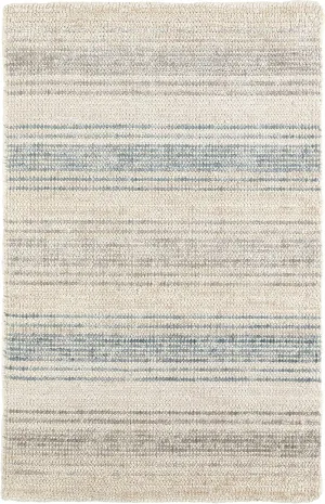 Dash and Albert Moonshine Cotton & Viscose Area Rug - 5' x 8' Neutral Stripe Handwoven Accent Rug - Durable, Low Pile, Guest Room, Home Office, Dining Room