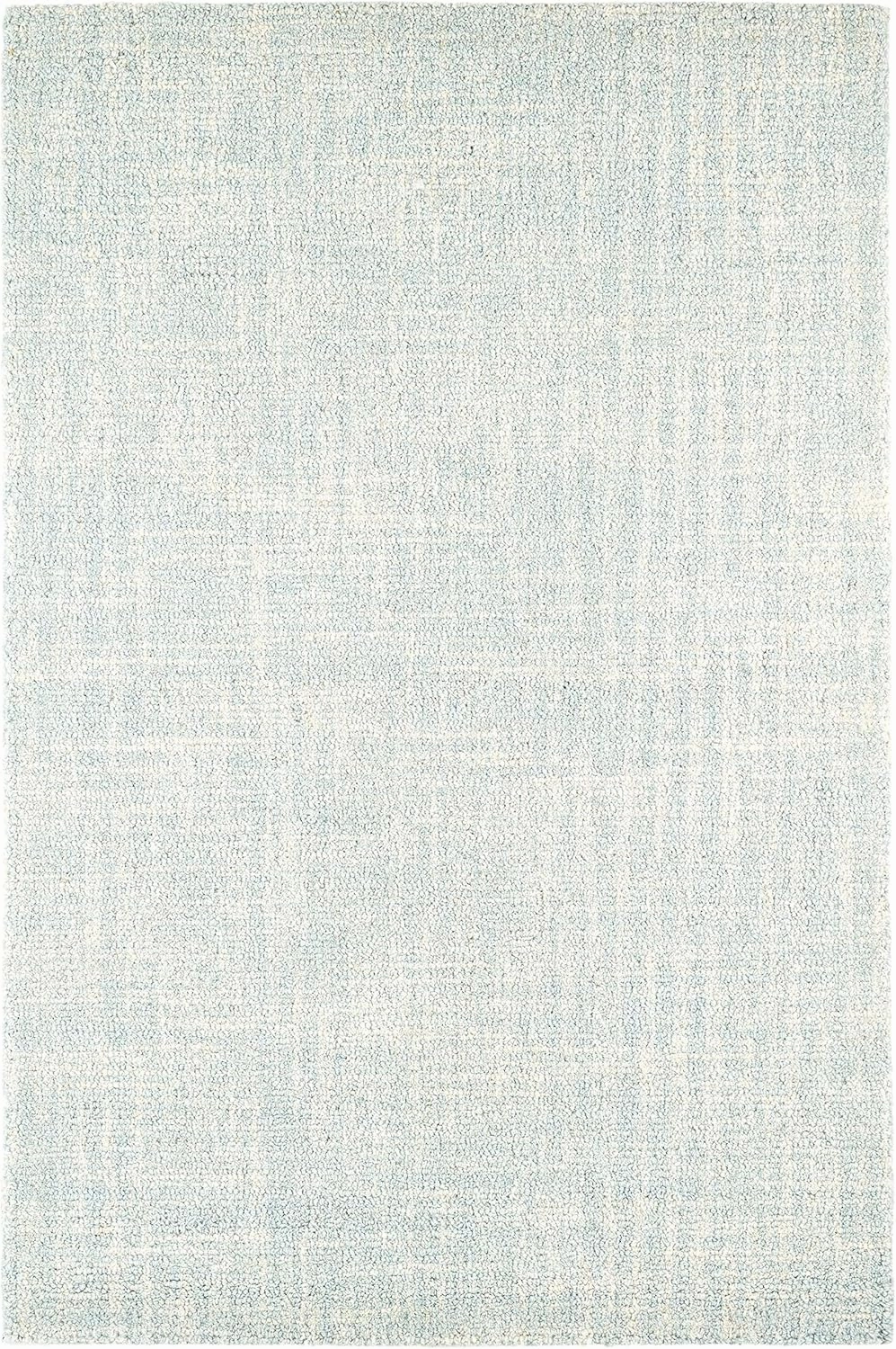 Dash and Albert Crosshatch Wool Area Rug - 2' x 3' Sky Blue Solid Hand Micro Hooked Accent Rug - Durable, High Traffic Areas Bedroom, Hallway, Stairs
