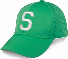 Daxton Performance Cool Tech Baseball Hat Alphabet Initial with Silver Letters