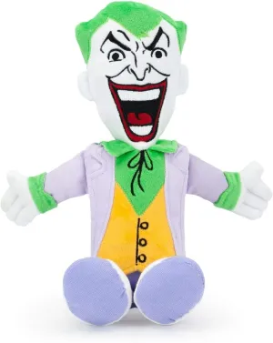 DC Comics Plush Joker Squeaky Dog Chew Toy - Light to Moderate Chewing Dog Toy, 13 Inches, by Crowded Coop