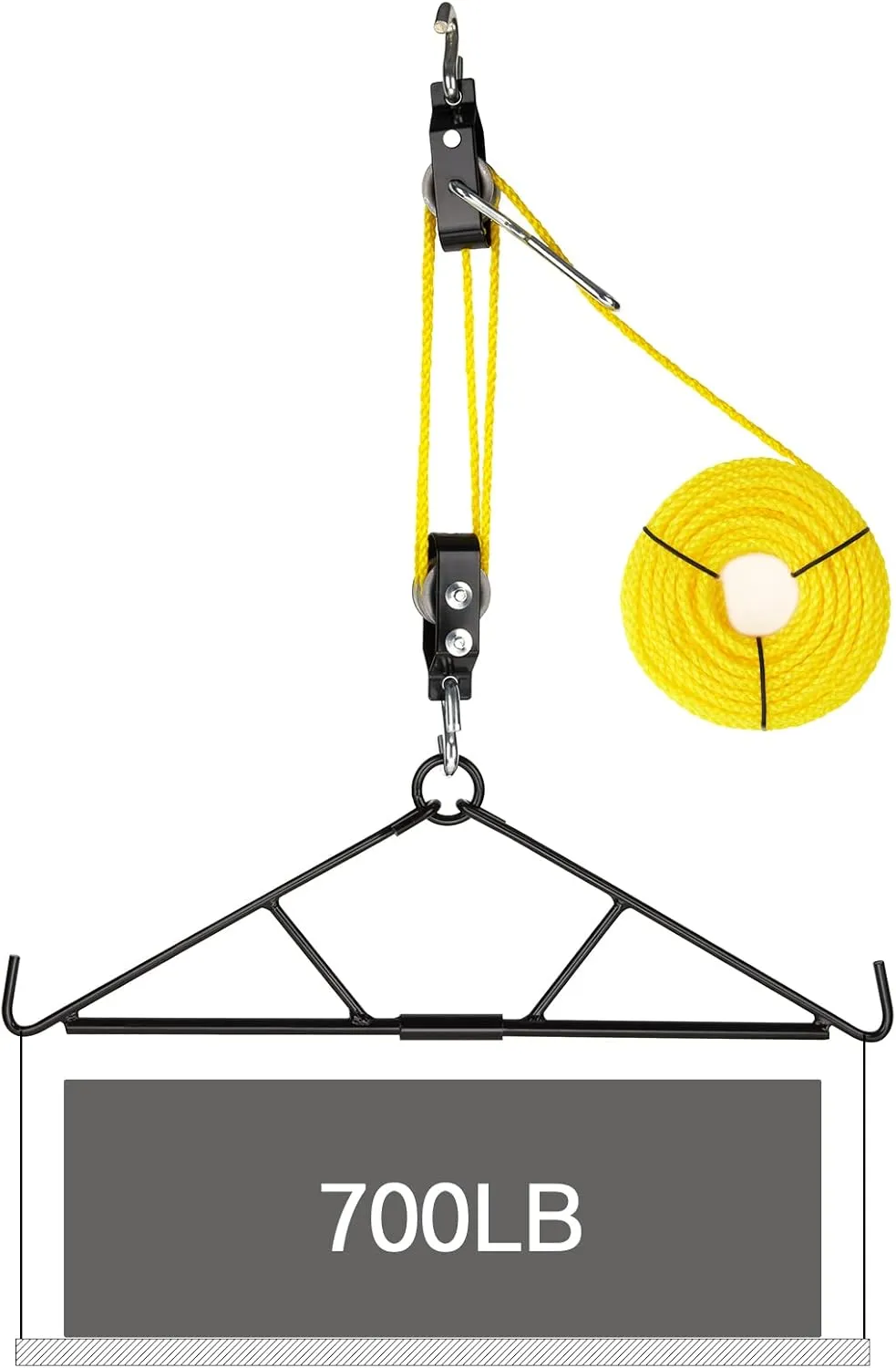 Deer Hanger, Elk Hoist Pulley Lift System with Gambrel, Hunting Game Hanging Kit for Deer Carcass/Butcher/Skinning, Max to 700 LBS, Wild Hunting Gifts for Men, Deer Hunting Accessories