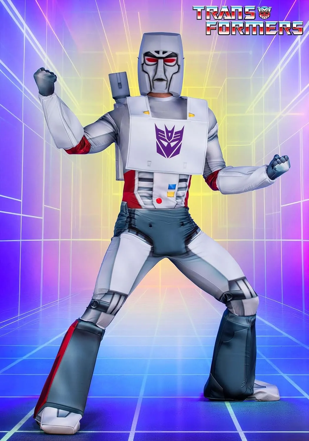 Deluxe Transformers Retro Optimus Prime Costume for Men - Officially Licensed Adult Transformers Cosplay Outfit