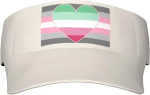 Demigirl Abro-Pride Flag LGBTQ Adult Sun Visor Cap - UV Protection, Breathable, Adjustable, Sports & Outdoor Hat Black