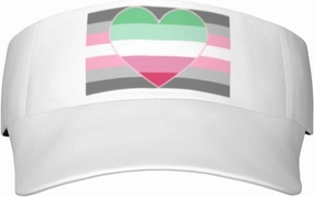 Demigirl Abro-Pride Flag LGBTQ Adult Sun Visor Cap - UV Protection, Breathable, Adjustable, Sports & Outdoor Hat Black