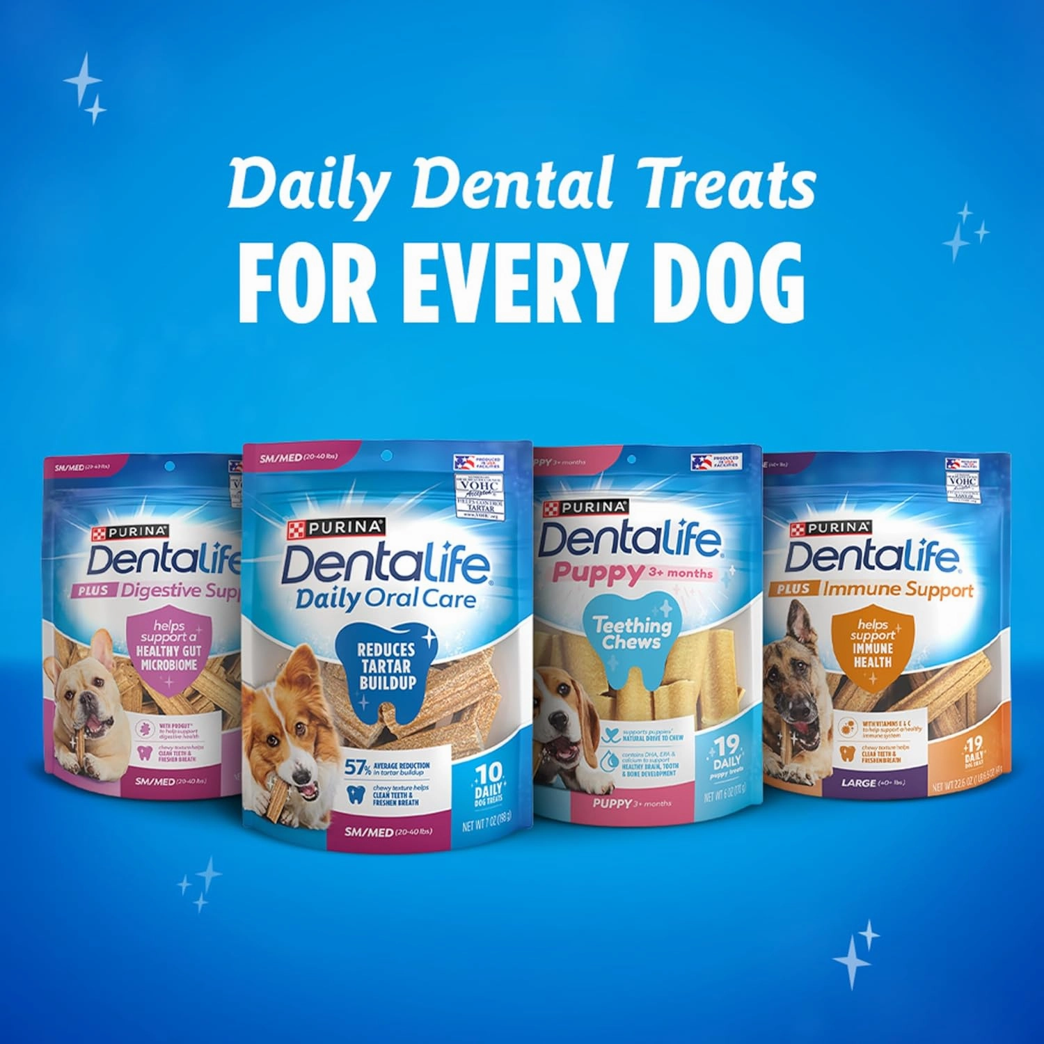 DentaLife Daily Oral Care Dog Treats for Small Dogs 5-20 lbs., Chewy Dental Treat to Freshen Breath and Fight Tartar, Chicken Flavor, 14.7 oz. each, 45 Chews each/90 Total Chews - 45 ct. Pouch