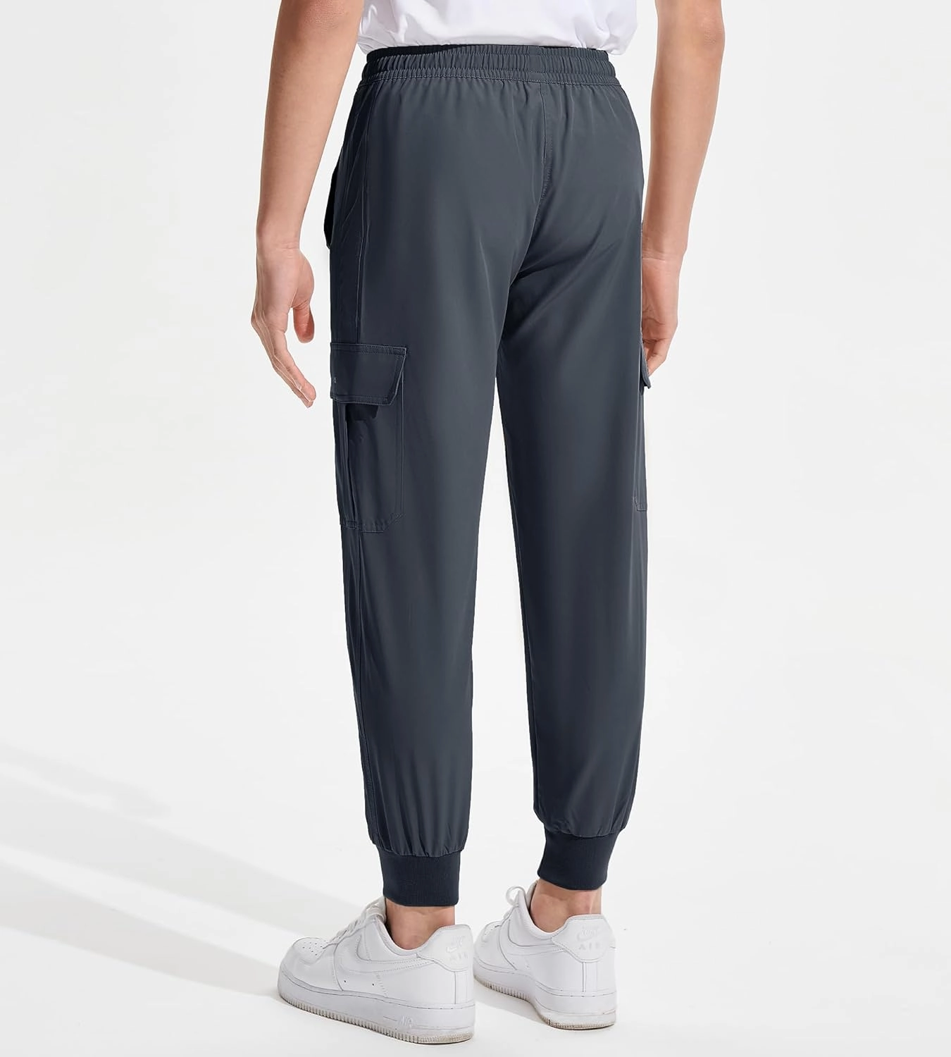 DEVOROPA Boys Joggers Lightweight Hiking Cargo Pants Water Resistant UPF 50  Quick Dry Youth Kids Athletic Running Pants