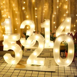 Digital Number Letter Light Powered