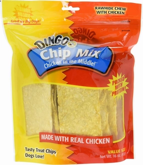 Dingo Chip Mix Snack For All Dogs, Chicken, 16-Ounce