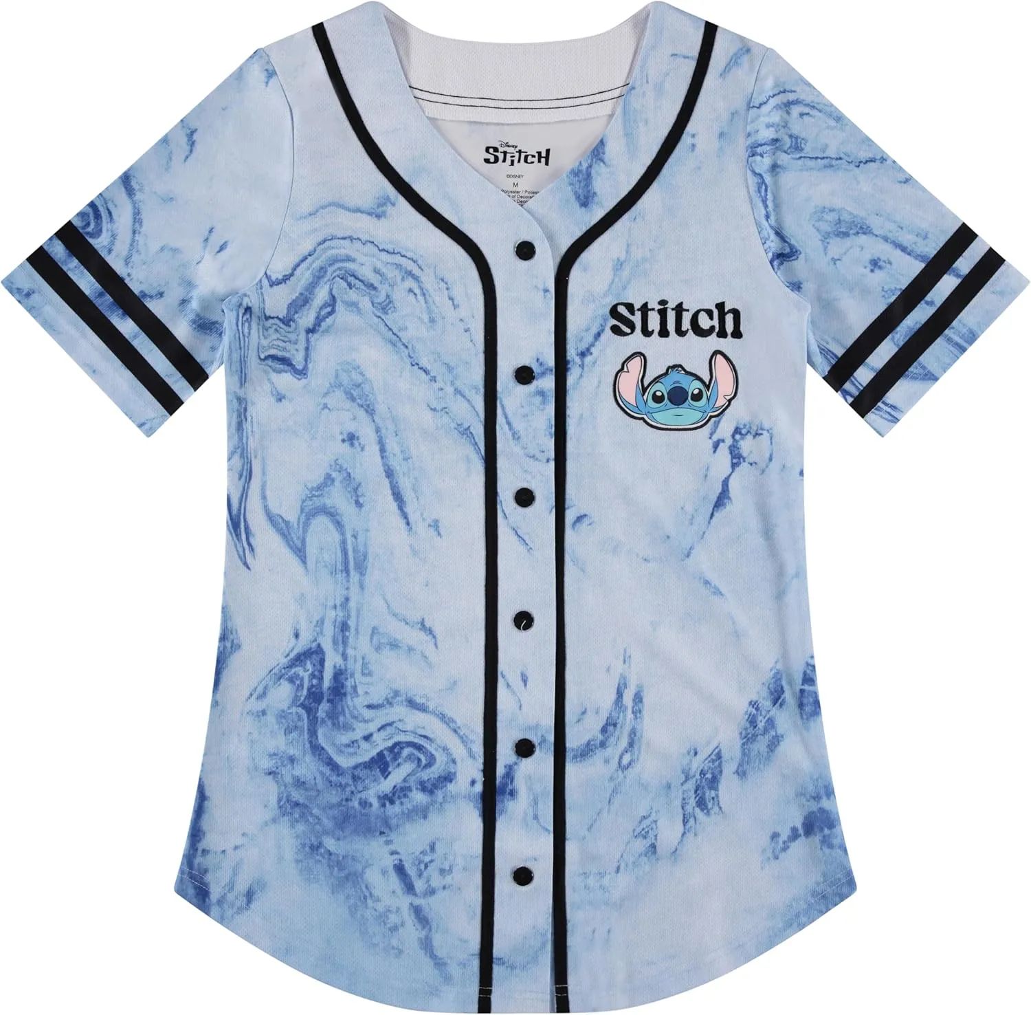 Disney Ladies Lilo and Stitch Shirt - Ladies Classic Lilo and Stitch Baseball Jersey Lilo and Stitch Mesh Jersey