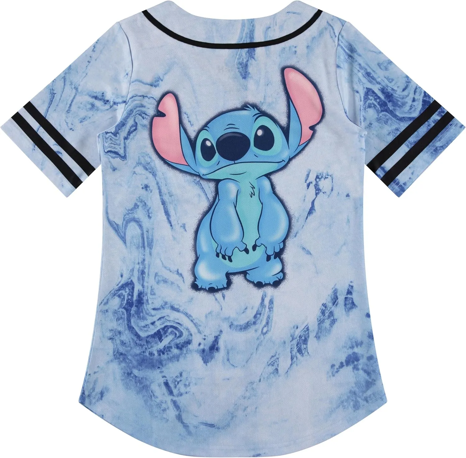 Disney Ladies Lilo and Stitch Shirt - Ladies Classic Lilo and Stitch Baseball Jersey Lilo and Stitch Mesh Jersey