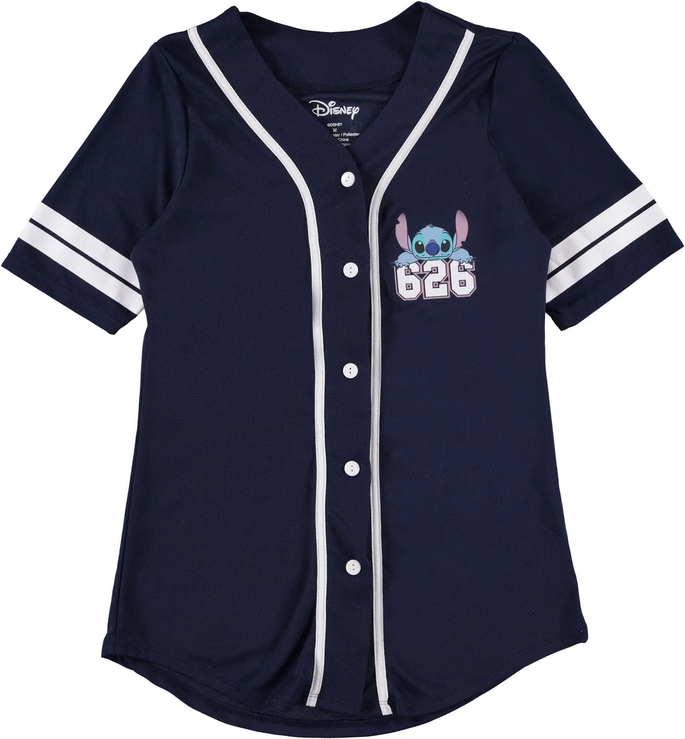 Disney Ladies Lilo and Stitch Shirt - Ladies Classic Lilo and Stitch Baseball Jersey Lilo and Stitch Mesh Jersey