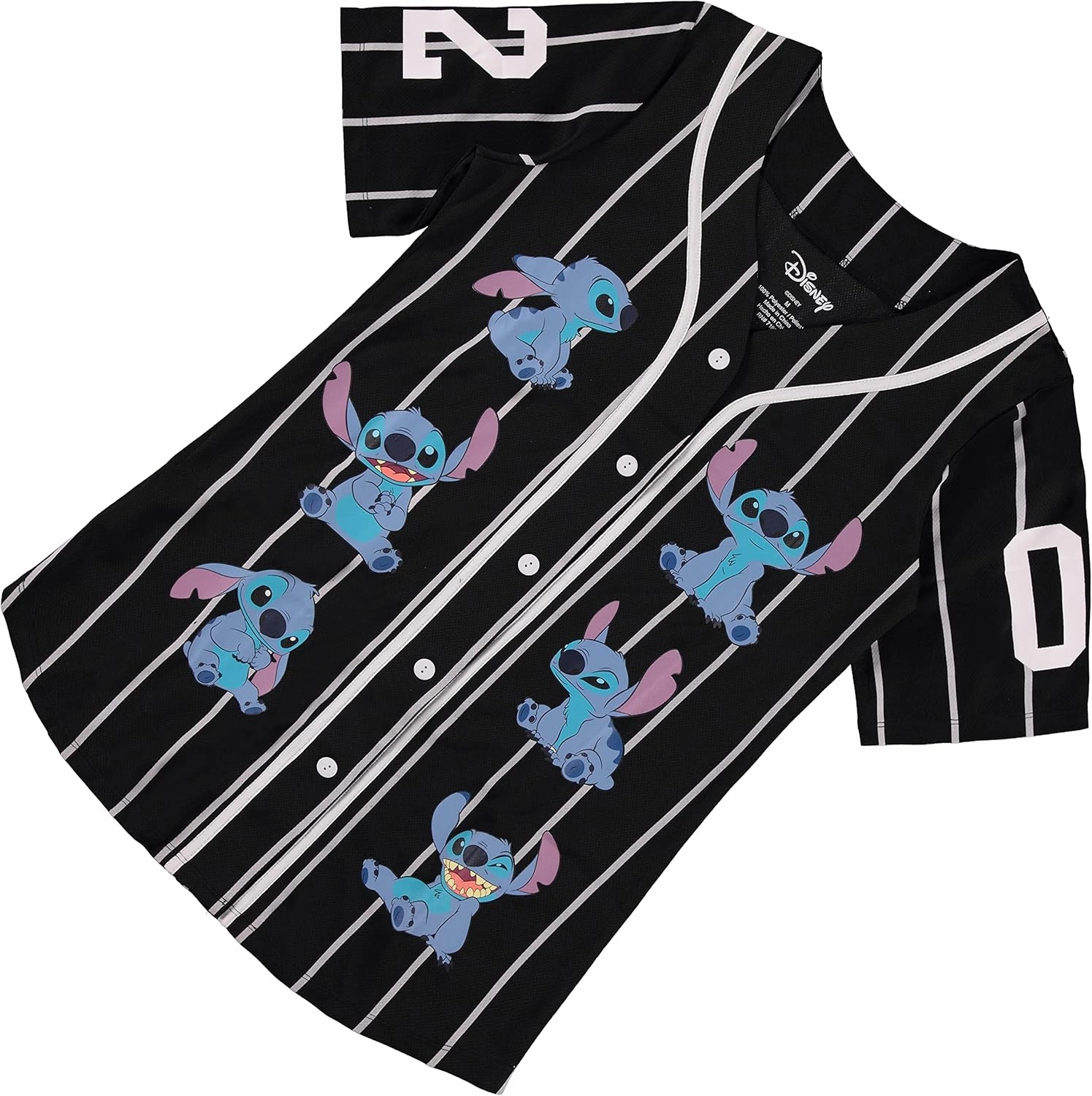 Disney Ladies Lilo and Stitch Shirt - Ladies Classic Lilo and Stitch Baseball Jersey Lilo and Stitch Mesh Jersey