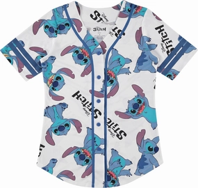 Disney Ladies Lilo and Stitch Shirt - Ladies Classic Lilo and Stitch Baseball Jersey Lilo and Stitch Mesh Jersey