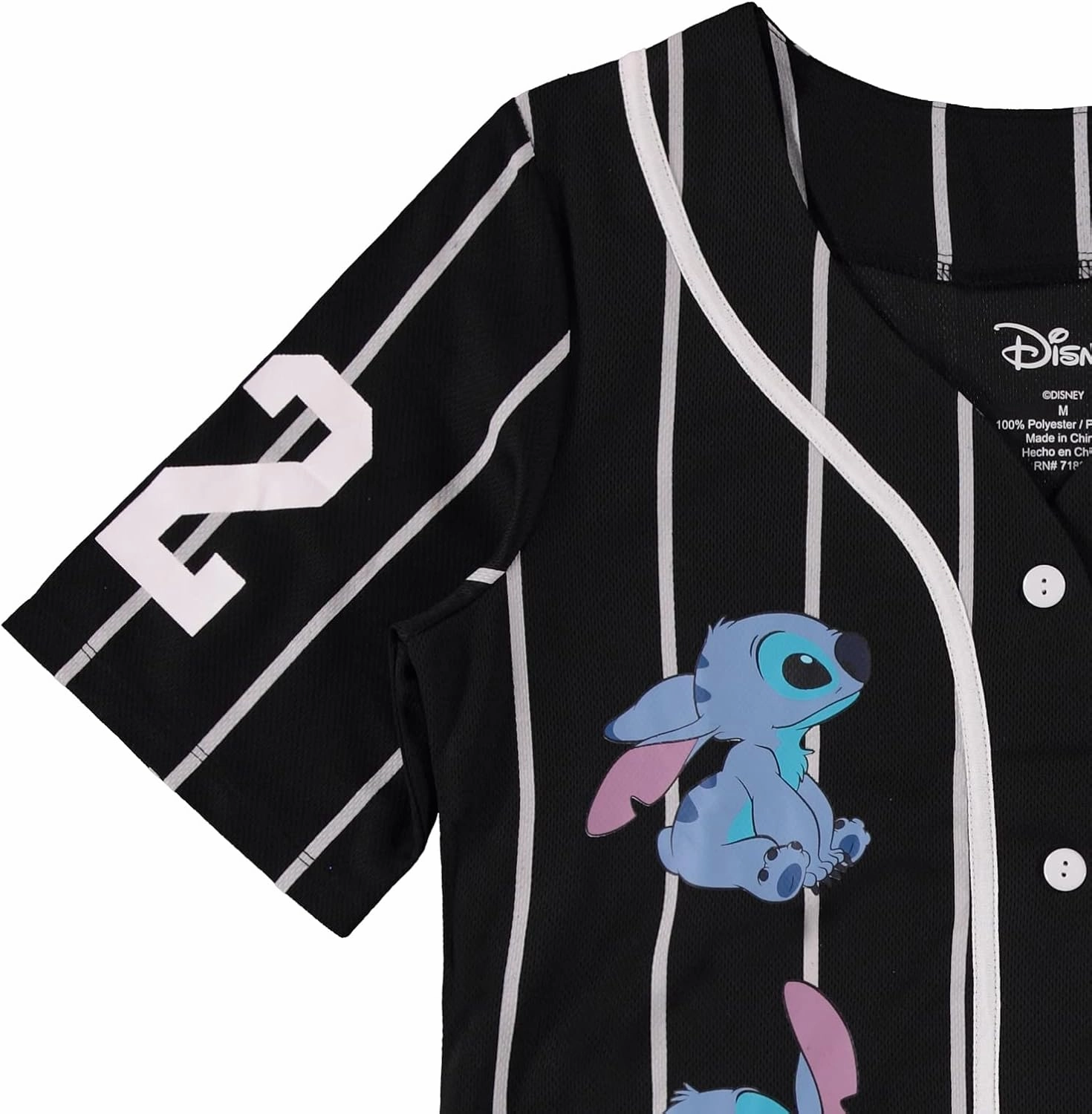 Disney Ladies Lilo and Stitch Shirt - Ladies Classic Lilo and Stitch Baseball Jersey Lilo and Stitch Mesh Jersey