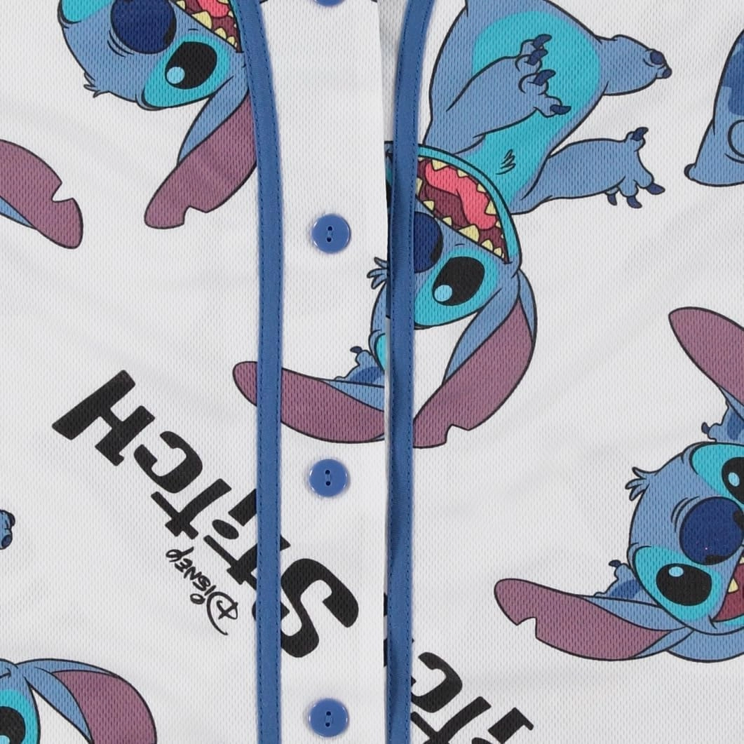 Disney Ladies Lilo and Stitch Shirt - Ladies Classic Lilo and Stitch Baseball Jersey Lilo and Stitch Mesh Jersey