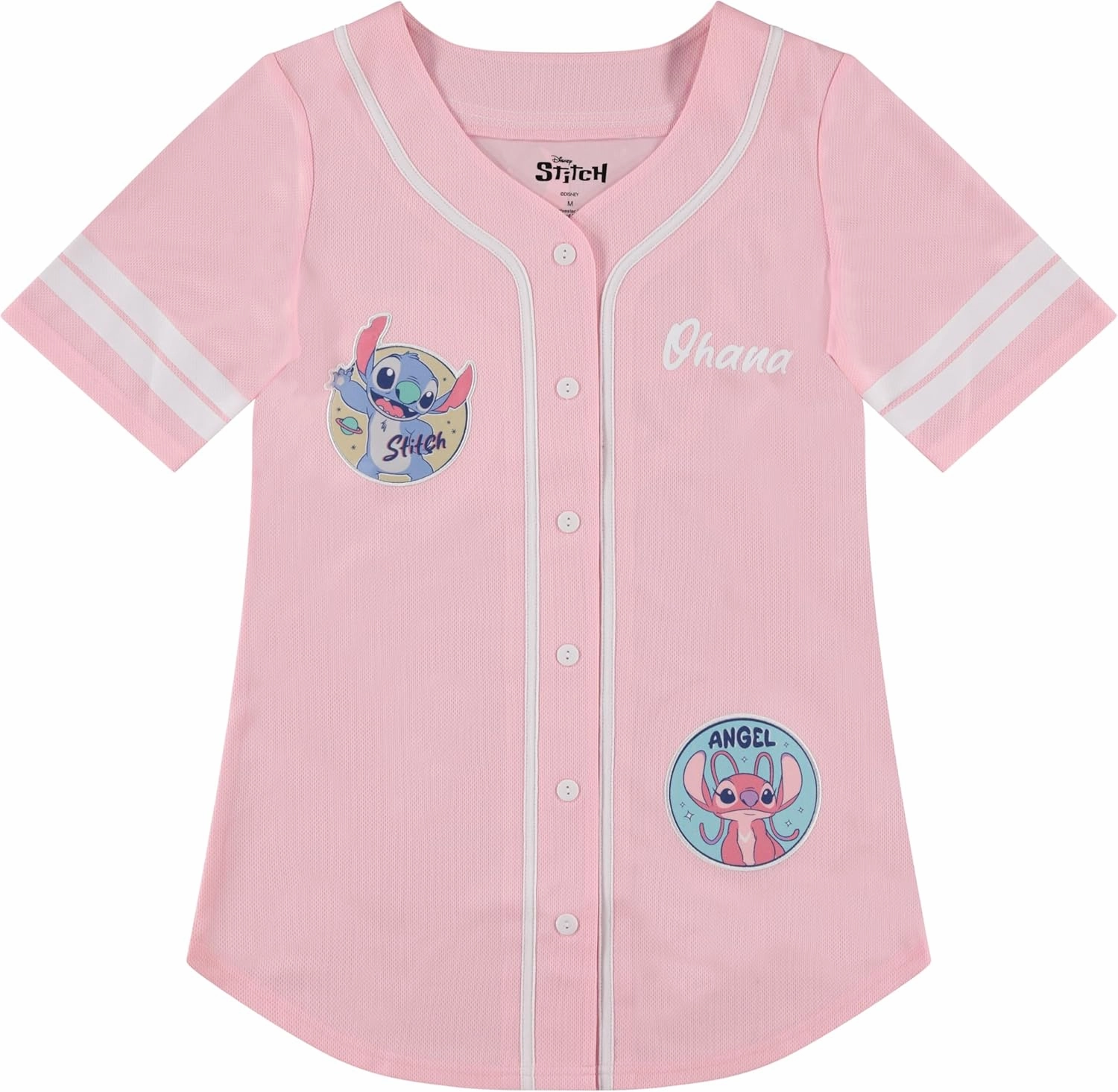 Disney Ladies Lilo and Stitch Shirt - Ladies Classic Lilo and Stitch Baseball Jersey Lilo and Stitch Mesh Jersey