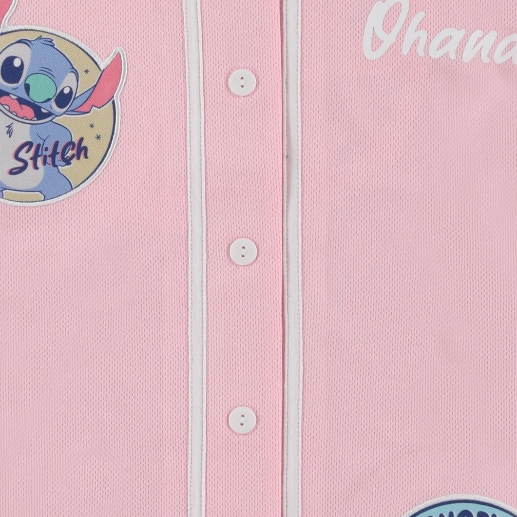 Disney Ladies Lilo and Stitch Shirt - Ladies Classic Lilo and Stitch Baseball Jersey Lilo and Stitch Mesh Jersey
