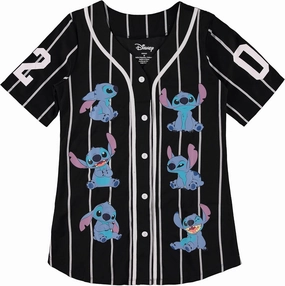 Disney Ladies Lilo and Stitch Shirt - Ladies Classic Lilo and Stitch Baseball Jersey Lilo and Stitch Mesh Jersey