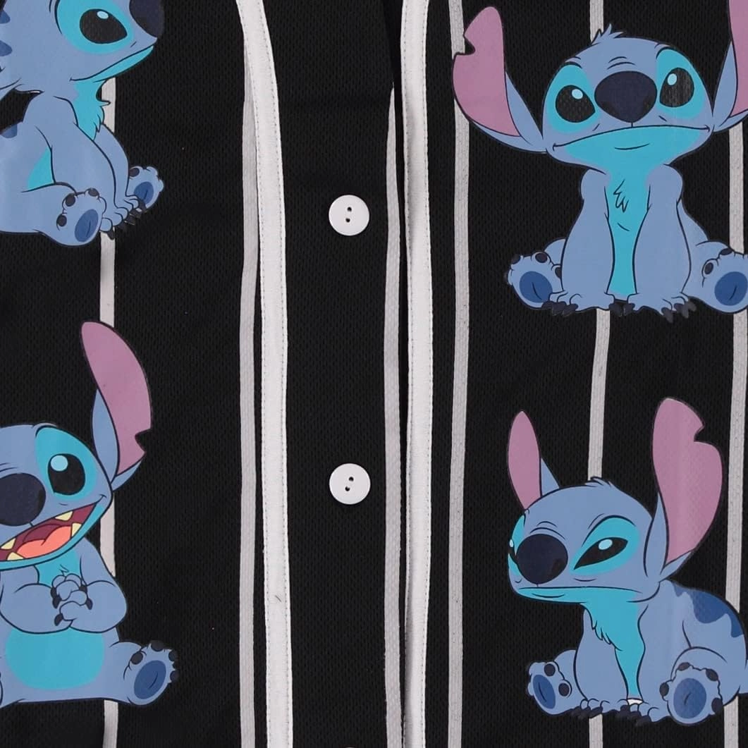 Disney Ladies Lilo and Stitch Shirt - Ladies Classic Lilo and Stitch Baseball Jersey Lilo and Stitch Mesh Jersey