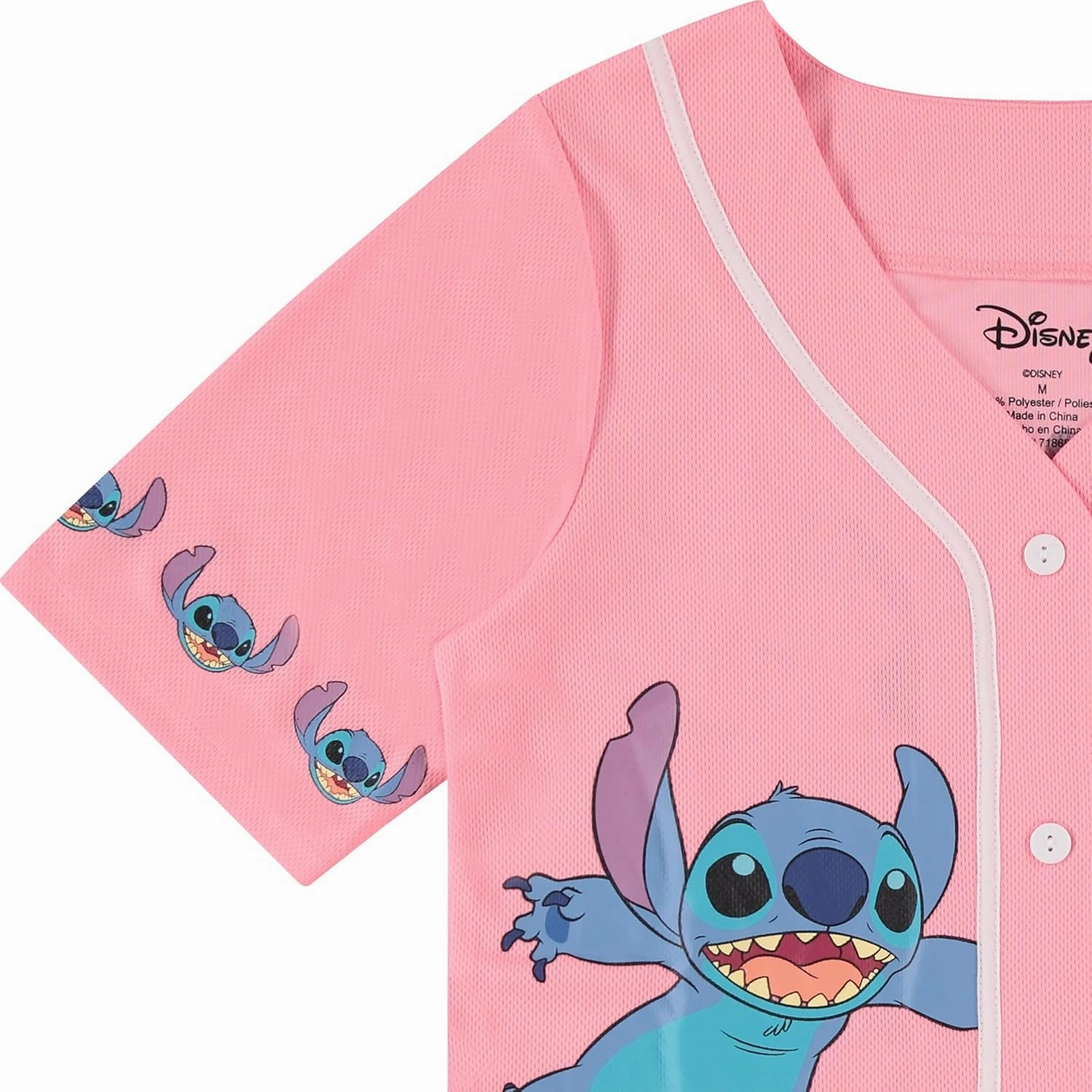 Disney Ladies Lilo and Stitch Shirt - Ladies Classic Lilo and Stitch Baseball Jersey Lilo and Stitch Mesh Jersey