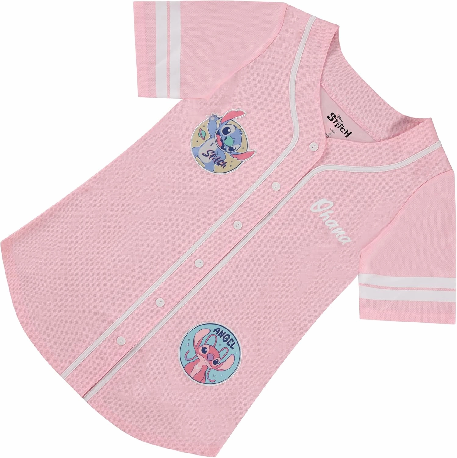 Disney Ladies Lilo and Stitch Shirt - Ladies Classic Lilo and Stitch Baseball Jersey Lilo and Stitch Mesh Jersey